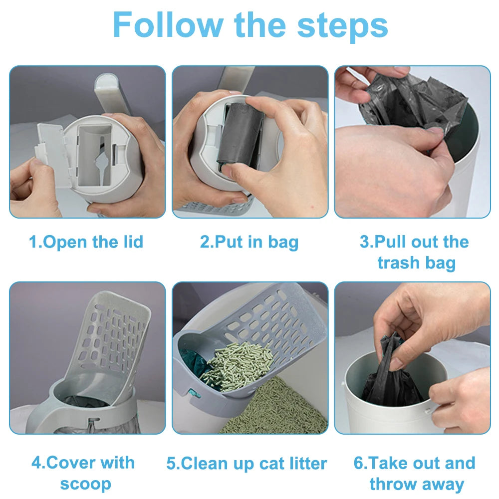 Cat Litter Scoop with Trash Can - Furry Club