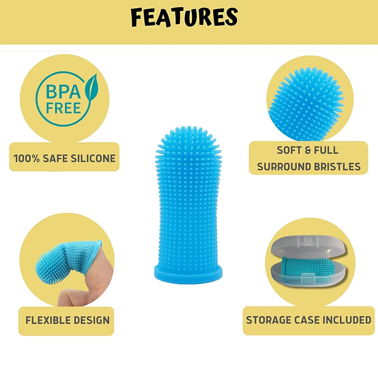 Soft Silicone Pet Toothbrush - Furry Club