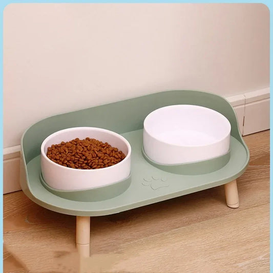 Adjustable Double Bowls Feeder for Cats and Dogs - Furry Club