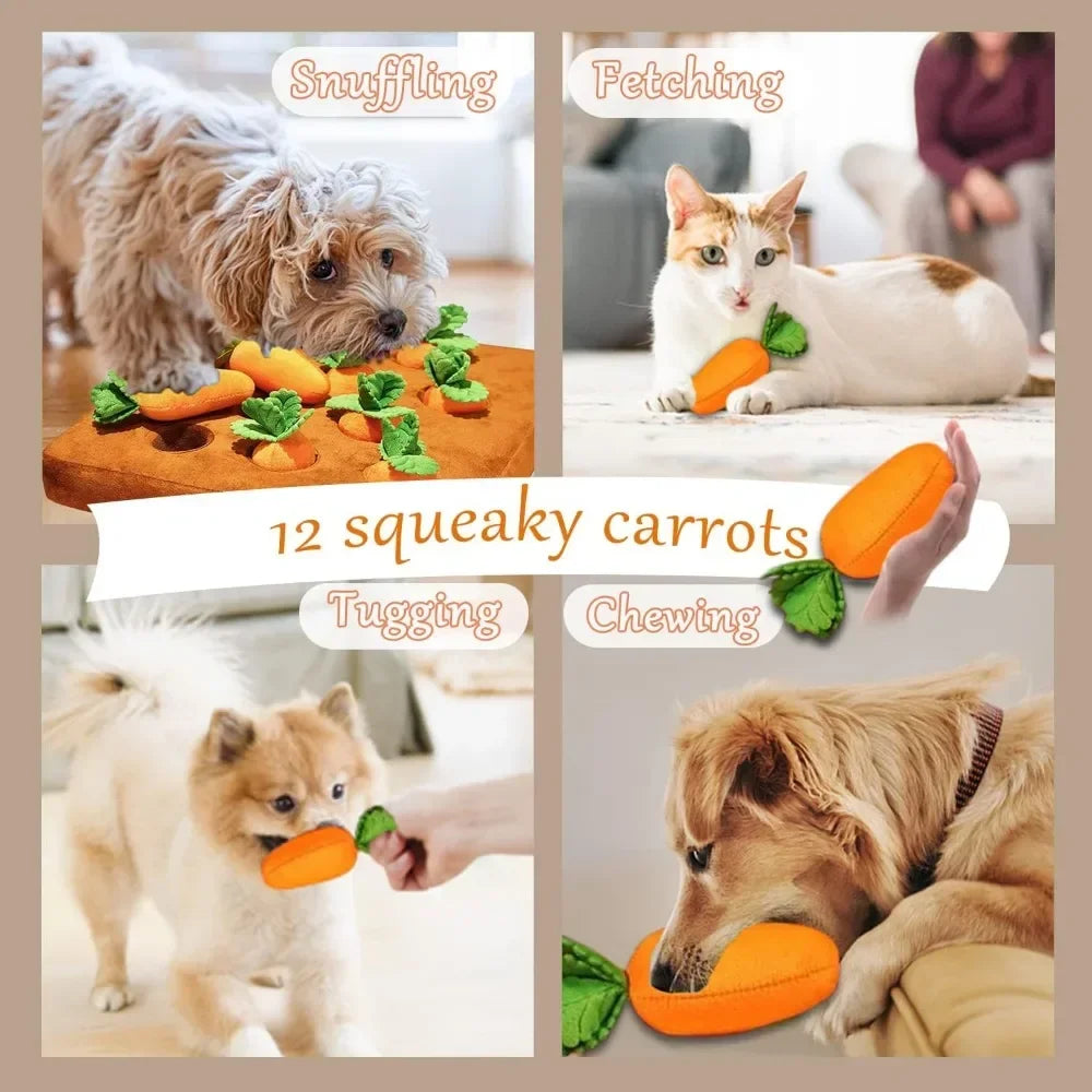 Carrot Snuffle Mat for Dogs Cats Training Toy - Furry Club